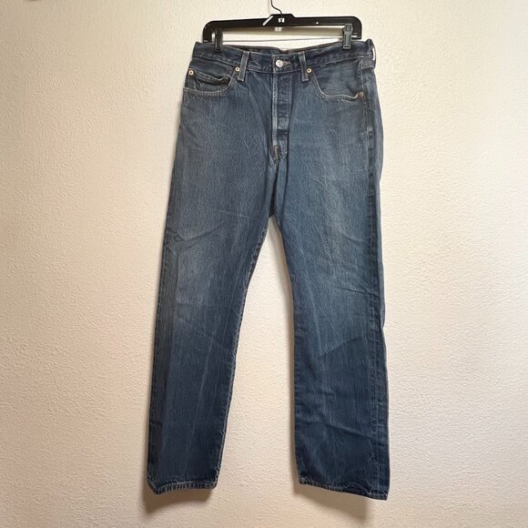 Levi's 501 x x Button Fly‎ Shrink to Fit Jeans 35x34 (fits 31x30) - Picture 1 of 8